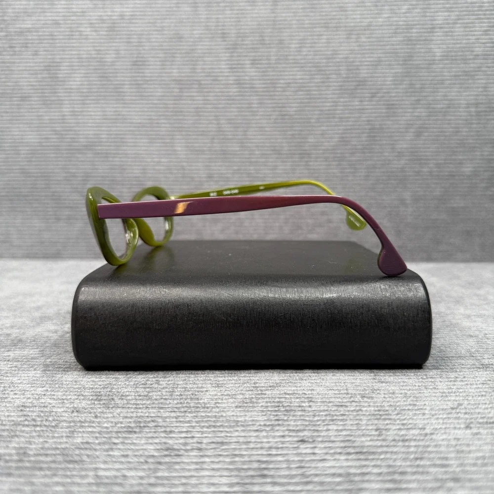 Fiction by l.a.Eyeworks Biz 049-049 Cat Eye Y2k Glasses Frames Green Purple 0907